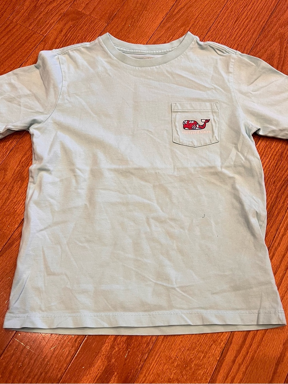 Vineyard Vines Girls Kids Hawaiian floral crab Whale Pocket Tee Shirt Size 7